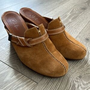 Vintage Cole Haan brown suede clogs